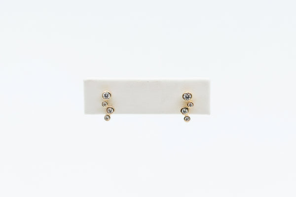 Sterling Silver with Gold Vermeil Lab-Grown Diamond Earrings