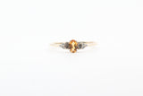 Yellow Gold Oval Citrine Vintage Inspired Ring