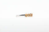 White Gold Citrine Straight Band