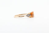 Yellow Gold Cushion Cut Citrine Ring