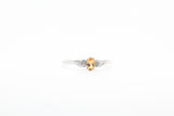 White Gold Oval Citrine Vintage Inspired Ring