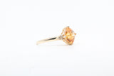 Yellow Gold Cushion Cut Citrine Ring