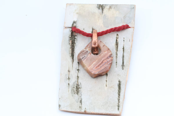 Copper Forged Bail Pendant