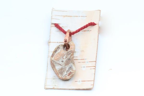 Copper Forged Bail Pendant