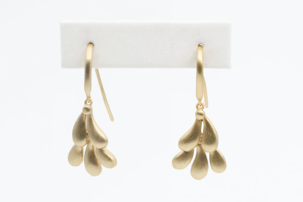Sterling Silver with Gold Vermeil Rain Drop Earrings