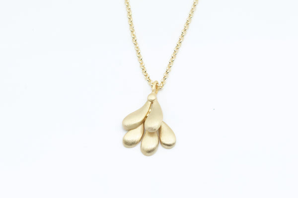 Sterling Silver with Gold Vermeil Rain Drop Necklace