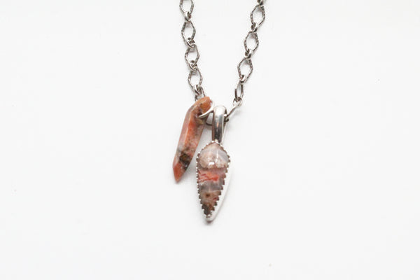 Marquette Agate Two Stone Necklace
