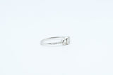 White Gold Three Stone Bezel Engagement Ring
