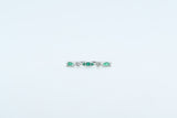 White Gold Emerald and Diamond Band