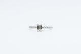 White Gold Emerald Cut Lab Grown Diamond Engagement Ring