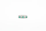 White Gold Emerald and Diamond Ring