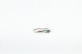 White Gold Emerald and Diamond Ring