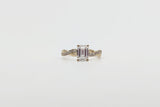 Yellow Gold Emerald Cut Lab Grown Diamond Engagement Ring