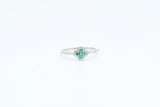 White Gold Emerald Clover Ring