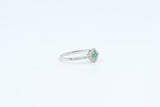 White Gold Emerald Clover Ring