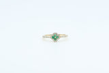 Yellow Gold Emerald Clover Ring
