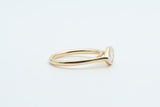 Yellow Gold Pear Lab Grown Diamond Bezel Set Engagement Ring