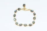Sterling Silver with Gold Vermeil Labradorite Bracelet
