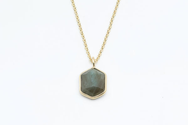 Sterling Silver with Gold Vermeil Labradorite Necklace