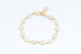 Sterling Silver with Gold Vermeil Moonstone Bracelet