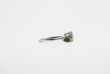 White Gold Prasiolite and Chrome Diopside Ring