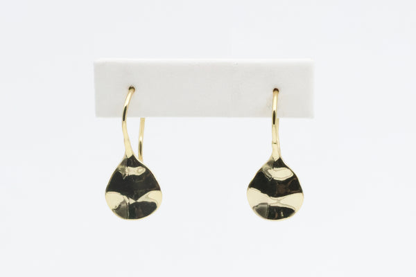 Sterling Silver with Gold Vermeil Freeform Hook Earrings