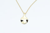 Sterling Silver with Gold Vermeil Freeform Pendant with Chain