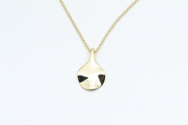 Sterling Silver with Gold Vermeil Freeform Pendant with Chain