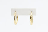 Sterling Silver with Gold Vermeil Lava Hoop Earrings