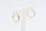 Sterling Silver with Gold Vermeil Lava Hoop Earrings