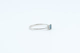 White Gold Oval London Blue Topaz Vintage Inspired Ring