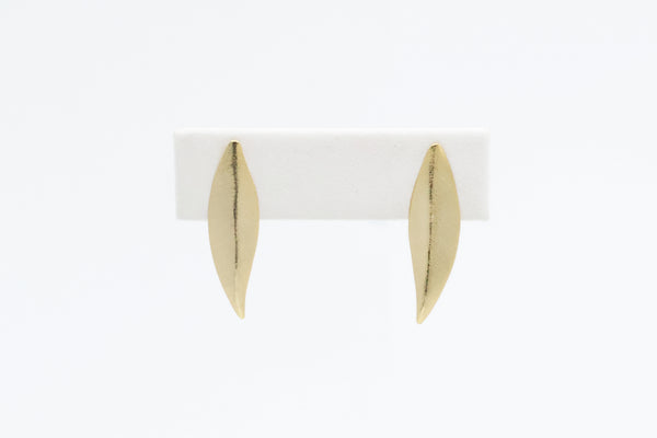 Sterling Silver with Gold Vermeil Leaf Earrings
