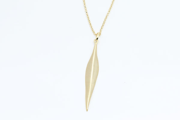 Sterling Silver with Gold Vermeil Leaf Necklace