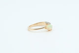 Yellow Gold Ethiopian Opal and Diamond Ring