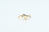 Yellow Gold Ethiopian Opal and Diamond Ring