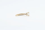 Yellow Gold Oval Lab Grown Diamond Engagement Ring with Hidden Halo