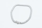 Sterling Silver Half Bezel Lassaire Tennis Bracelet