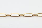 Yellow Gold Paperclip Bracelet