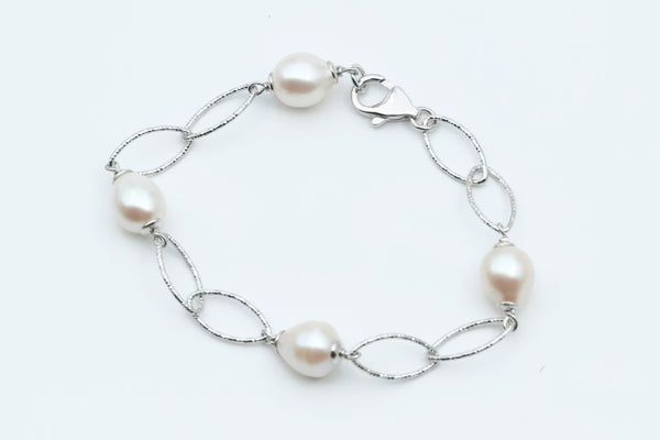 Sterling Silver Simmer Pearl Bracelet