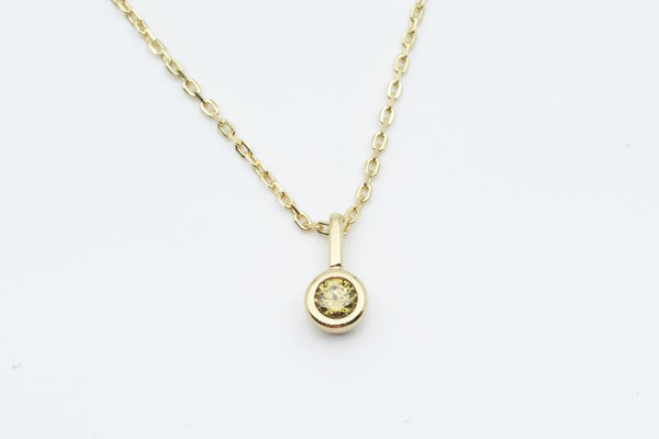 Sterling Silver with Gold Plating Simulated Peridot Charm Pendant with Chain