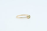 Yellow Gold Bezel Peridot Ring