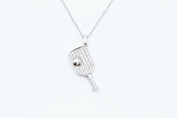 Sterling Silver Pickelball Pendant