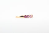 Yellow Gold Purple Garnet Straight Band