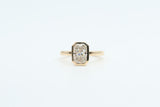 Yellow Gold Radiant Lab Grown Diamond Bezel Set Engagement Ring