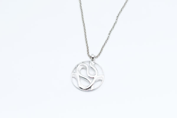 Sterling Silver Ribbon Necklace