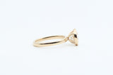 Yellow Gold Round Lab Grown Diamond Bezel Set Engagement Ring
