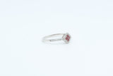 White Gold Ruby Clover Ring