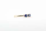 Yellow Gold Three Stone Sapphire Ring