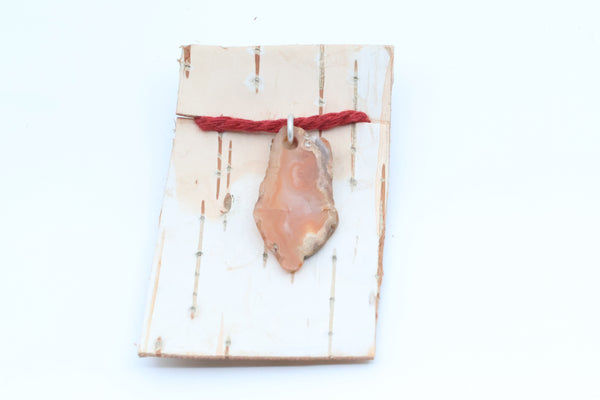 Large Sterling Silver Lake Superior Agate Pendant