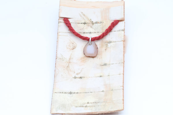 Small Sterling Silver Lake Superior Agate Pendant